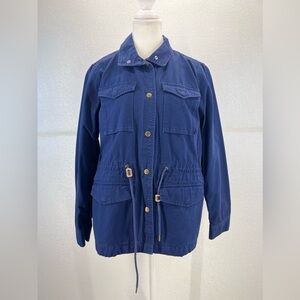 Levi’s  Button Up Waist Tie Utility Field Jacket Navy SIZE SMALL